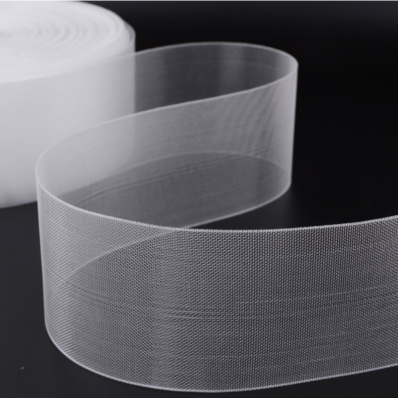 Curtain accessories accessories curtain transparent punching belt nylon belt flat fish net South Korean style cloth belt manufacturers direct sales