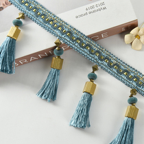 Curtain fabric lace wedding accessories curtain head edge accessories textile pillow seams tassels hanging decoration extension H-11