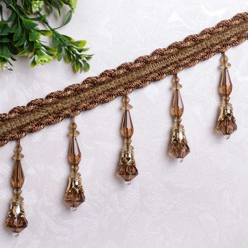 Factory Direct Selling Class Crystal Beads drapes lace hanging bead Pendant Ears Streaming Sub Art Decor Crystal Crown Jewel