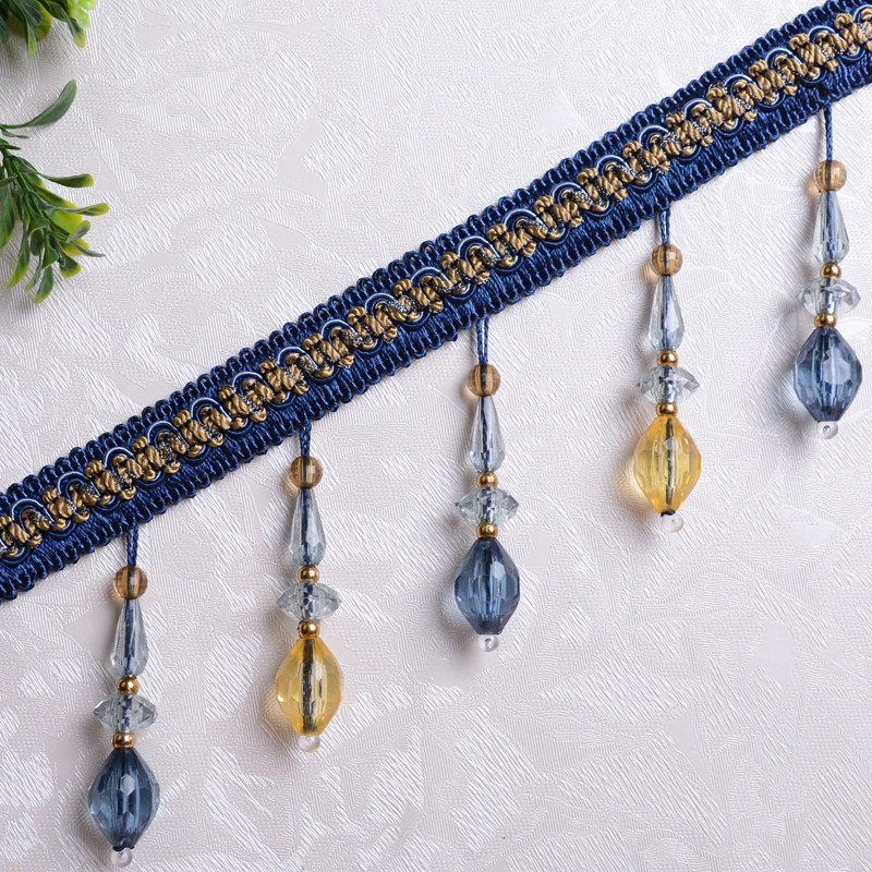 Curtain Beads Lace Curtain Accessories Accessories Hanging Spike Tassel Crystal Beads Decorative Accessories Two-tone Crystal Olive