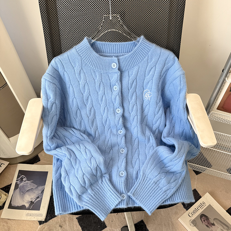 2026 Spring New Twist Knit Cardigan Sweater for Women, Loose Casual Knitted Top Coat for Autumn and Winter, Trendy
