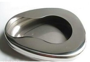 Thickened stainless steel bedpan Western-style potty bed patient bedpan toilet bedpan