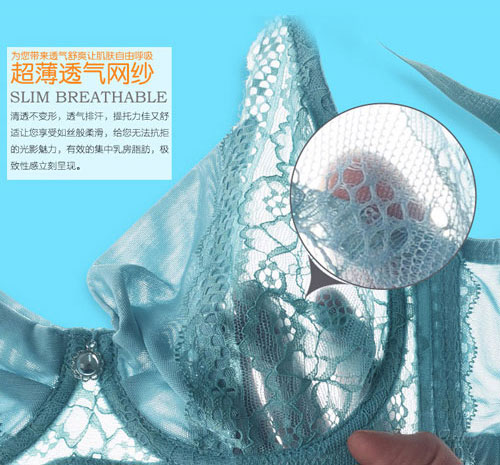 Áo ngực siêu mỏng ngực lớn khoe đồ lót kích cỡ nhỏ phụ nữ tụ tập không đầy bọt biển chống cúp ngực béo mm mùa hè áo ngực bra