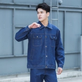 Демисезонный джинсовый износостойкий хлопковый комбинезон, увеличенная толщина, защита от ожогов, делается под заказ