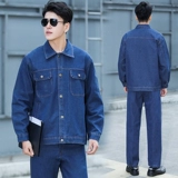 Демисезонный джинсовый износостойкий хлопковый комбинезон, увеличенная толщина, защита от ожогов, делается под заказ