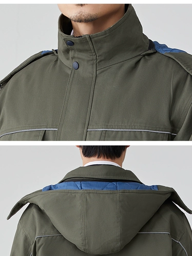 Зимняя хлопковая куртка для работы, пуховик, увеличенная толщина