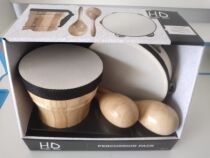 FIRST RAW SINGLE BELL DRUM HAND DRUM WOODEN SANDBELL ORF Parenting Early Teaching Aids Percussion Instruments