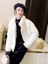 Canary Kiss white short down jacket womens autumn and winter New temperament fashionable warm long sleeve top