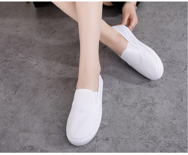 giày slip on trơn nữ thời trang, giày y tá, công sở thoáng khí