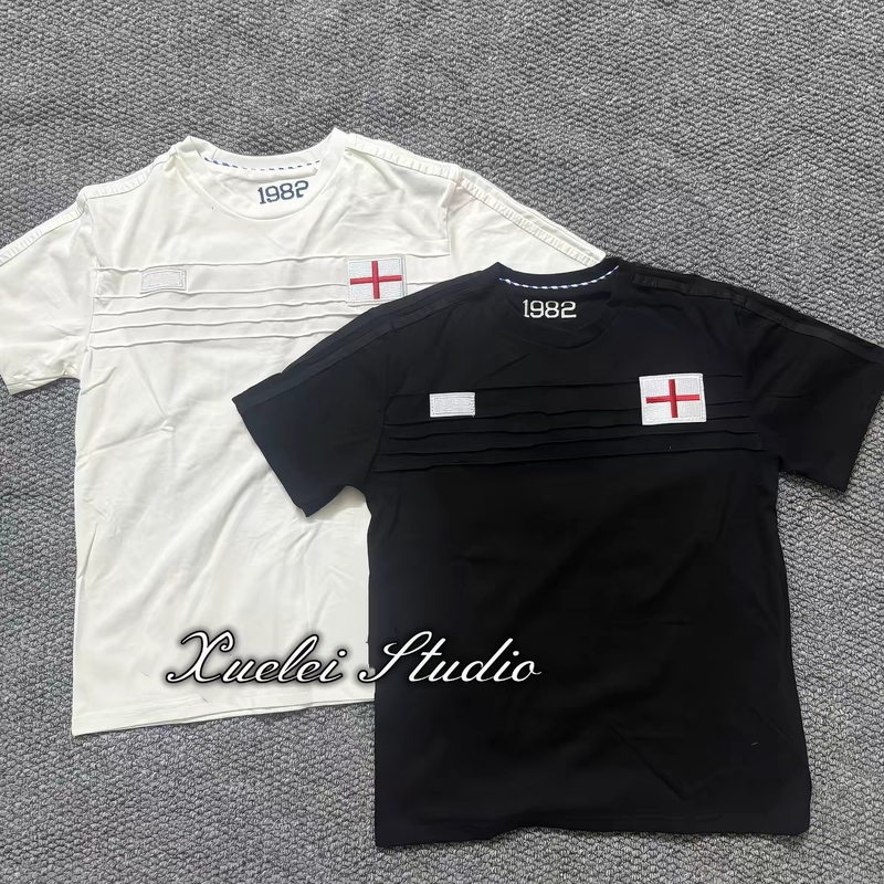 【Hot Item】Blood Tears 1982 England Embroidered Short Sleeve T-Shirt Cleanfit Versatile Casual Unisex 【Hot Item】Blood Tears 1982 England Embroidered Short Sleeve T-Shirt Cleanfit Versatile Casual Unisex