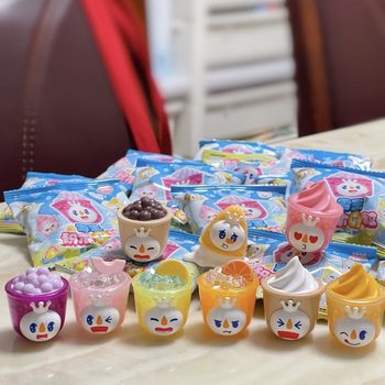 Mixue bingcheng snow king building blocks q fruit tea and ice milk tea series blind box trendy figures ornaments toys gifts