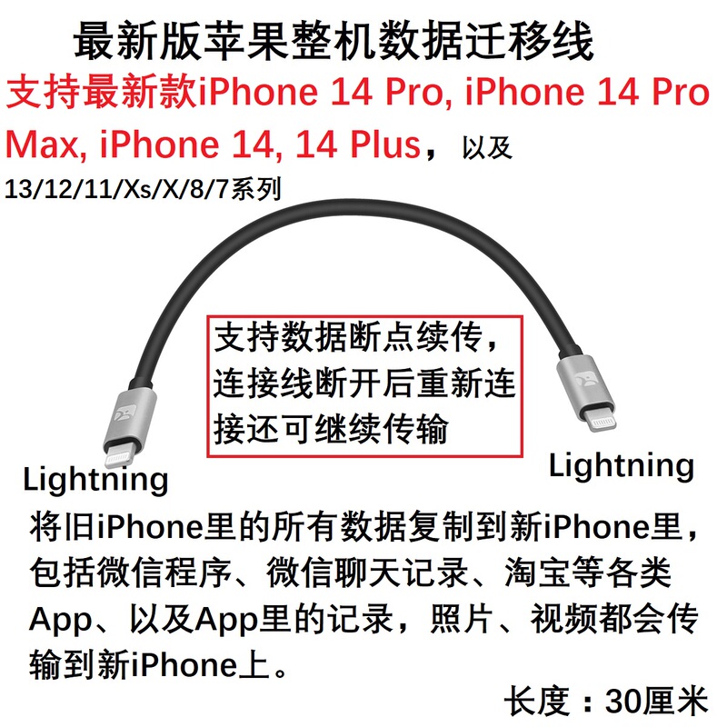 Suitable for Iphone15 Data Migration Cable Ios26 Apple Device Copy Replacement for Itunes Computer Transfer 14X iPhone 17 Data Migration Cable Type C Ios 17 18