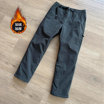 American-Style Functional Softshell Pants for Men, Autumn and Winter Fleece-Lined, Waterproof, Quick-Drying Work Pants, Sports Outdoor Casual Pants