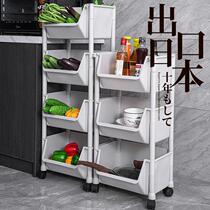 Shelf Fruit and vegetable storage basket four-layer vegetable rack folding hotel kitchen cooking style integrated closed