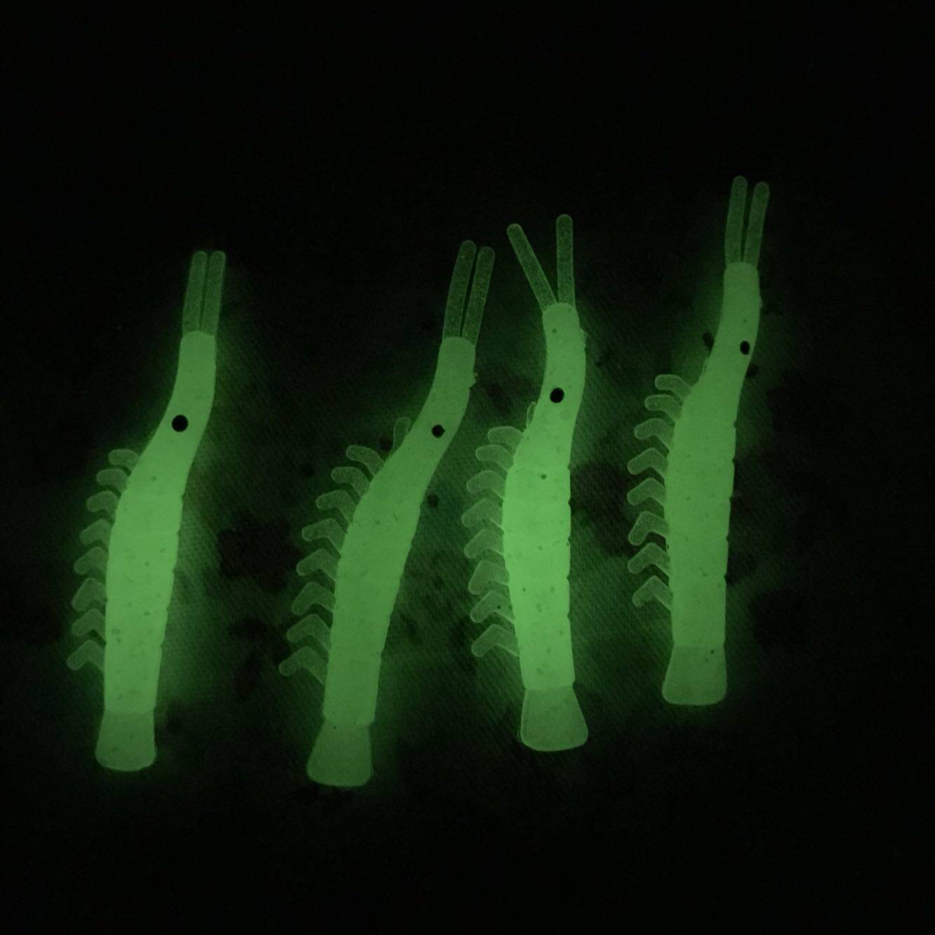 Simulation shrimp Lua bait shrimp soft worm fake bait simulation bionic shrimp freshwater sea fishing luminous bait fishing gear