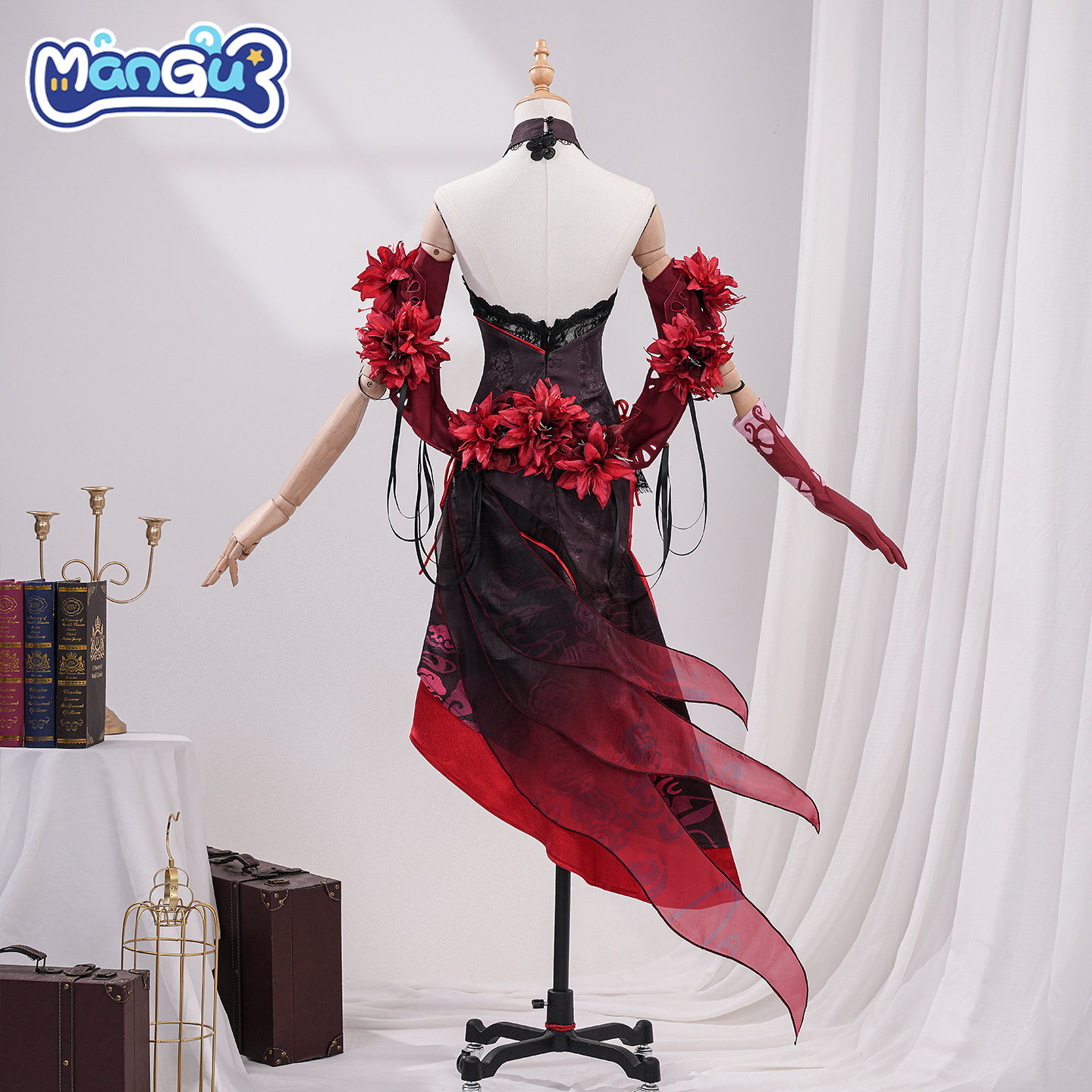漫骨崩坏3希儿cos服墨染镜华,黑希旗袍的艺术再现_Cosplay女装_淘宝游戏网