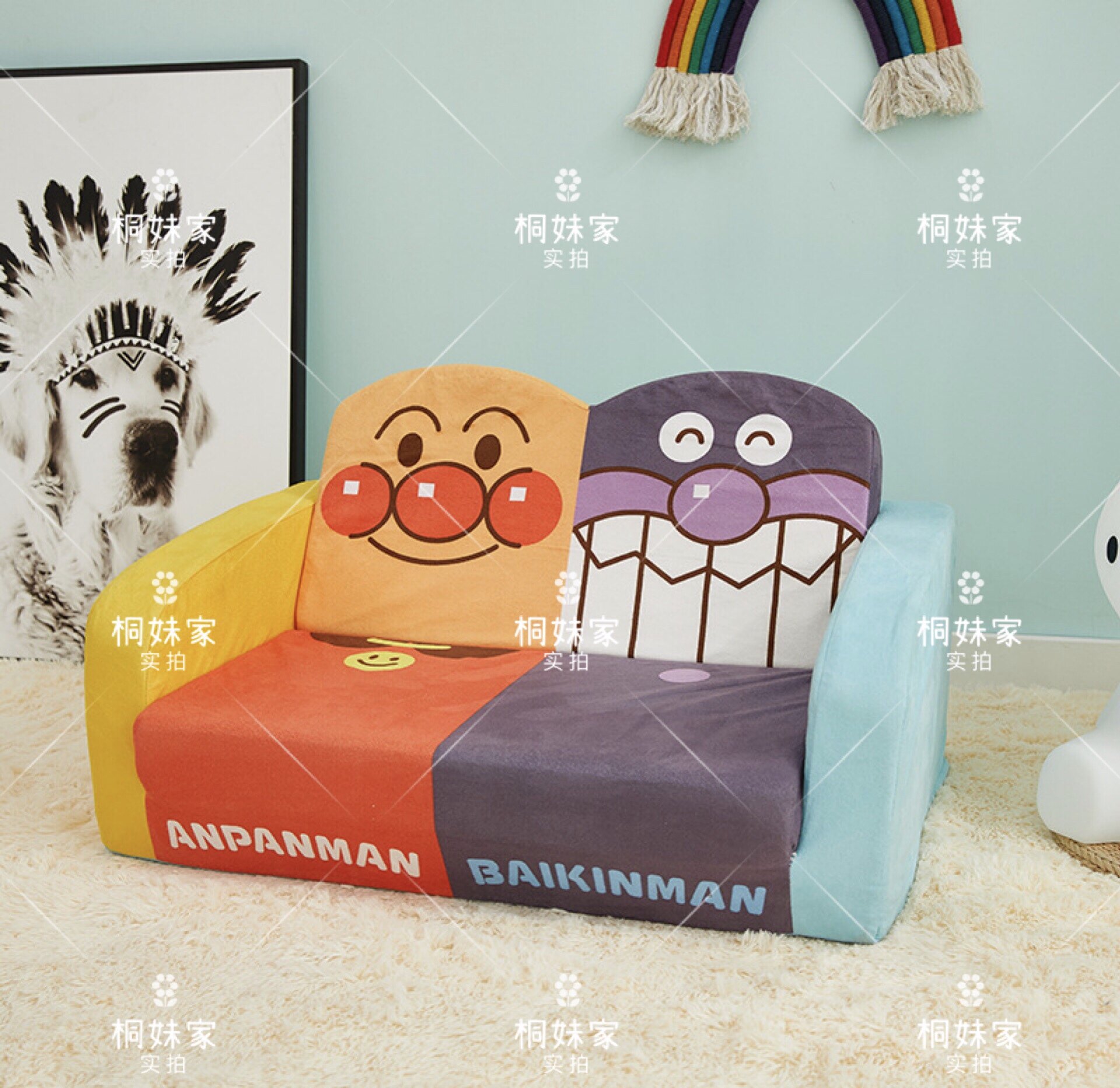 Export Japan original single bread superman double sofa kindergarten baby tatami children single sofa
