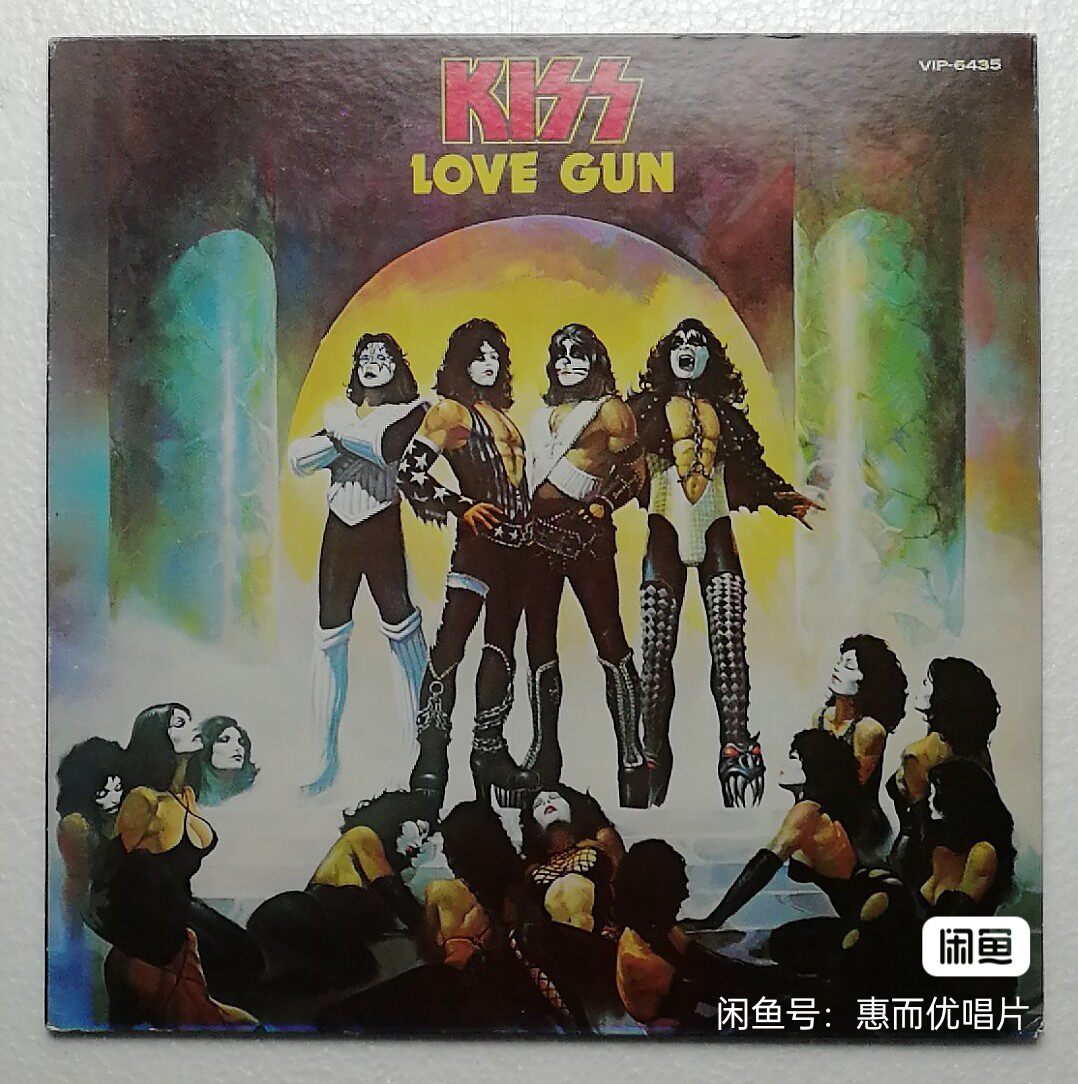 Первое японское издание виниловой пластинки KISS Band lp "LOVE GUN" 1977 года выпуска, первое японское издание Изображение 1