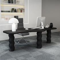  Nordic solid wood shaped desk Simple modern desk Fashion irregular computer desk Boss table Designer table