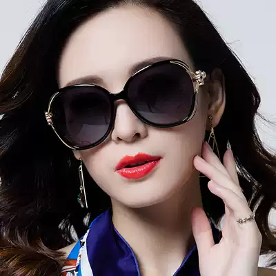2021 new ladies sunglasses female summer fashion round face thin polarized sun glasses anti UV Big Frame glasses