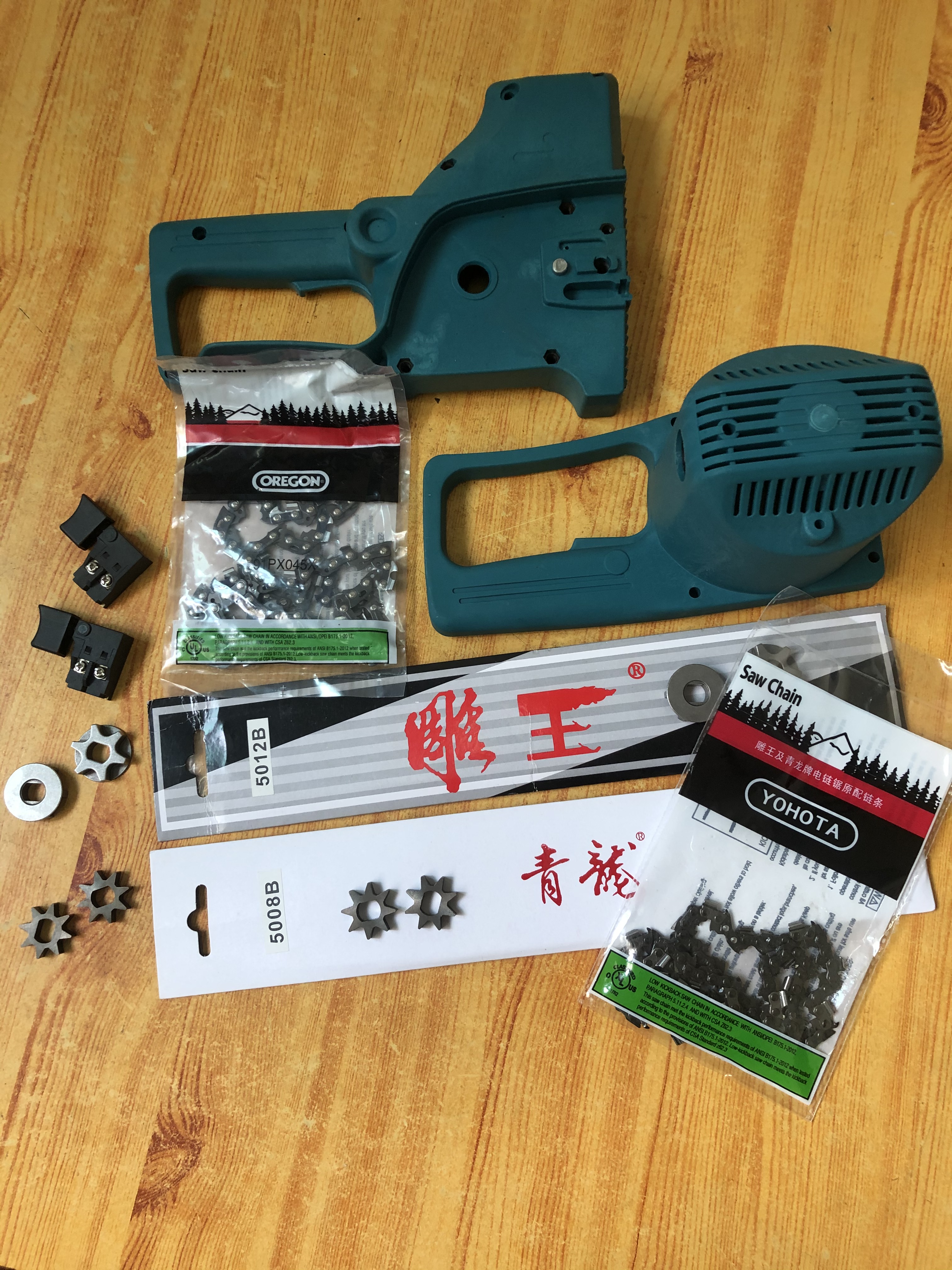 Wood Carving Engraving Electric Chainsaw Accessories 5012 5012 6012 8012 Original Plant Rotor Stator Guide Plate Chain Oil Pump Oil Jug