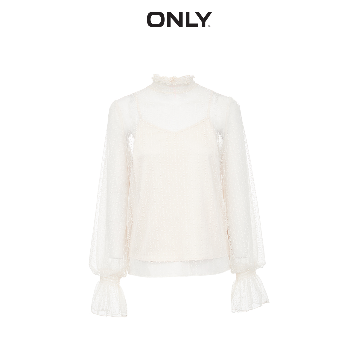 only2019aw19 new mesh foam sleeve sling t-shirt for women 11932055