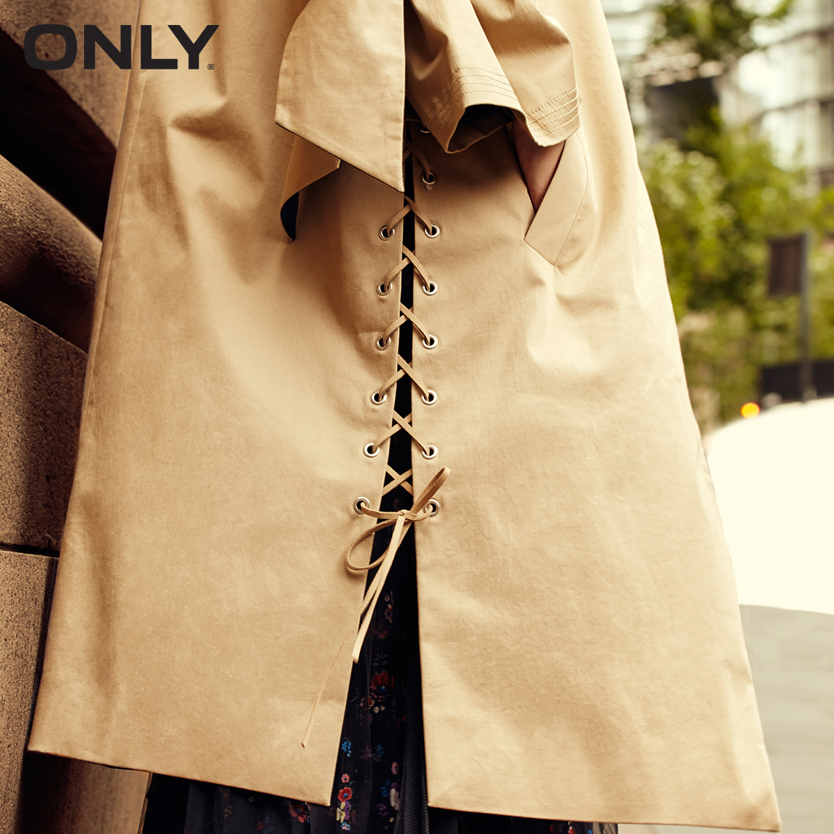 Trench pour femme ONLY en Coton - Ref 3228100 Image 4