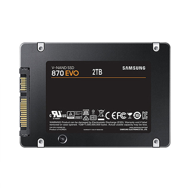 ທາງເລືອກທະນາຄານແຫ່ງຊາດ Samsung 870EVO 2TB ຫນ່ວຍຄວາມຈໍາ SATA3 interface desktop ໂນ໊ດບຸ໊ກ SSD ຄວາມໄວສູງ SSD Solid State Drive