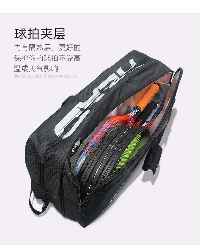 Túi đựng vợt tennis 6 gói Authentic HEAD Túi đựng cầu lông 9 gói đeo vai nam nữ