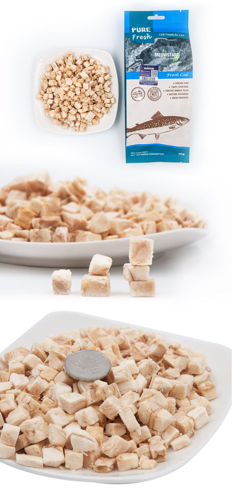 Mèo Bố Teddy Pet Cát Đồ Ăn Nhẹ Đóng Băng khô Cao Protein Thịt Khô Cát Thực Phẩm Tươi Sống Gan Salmon Gà Vú thức ăn nhẹ cho mèo	