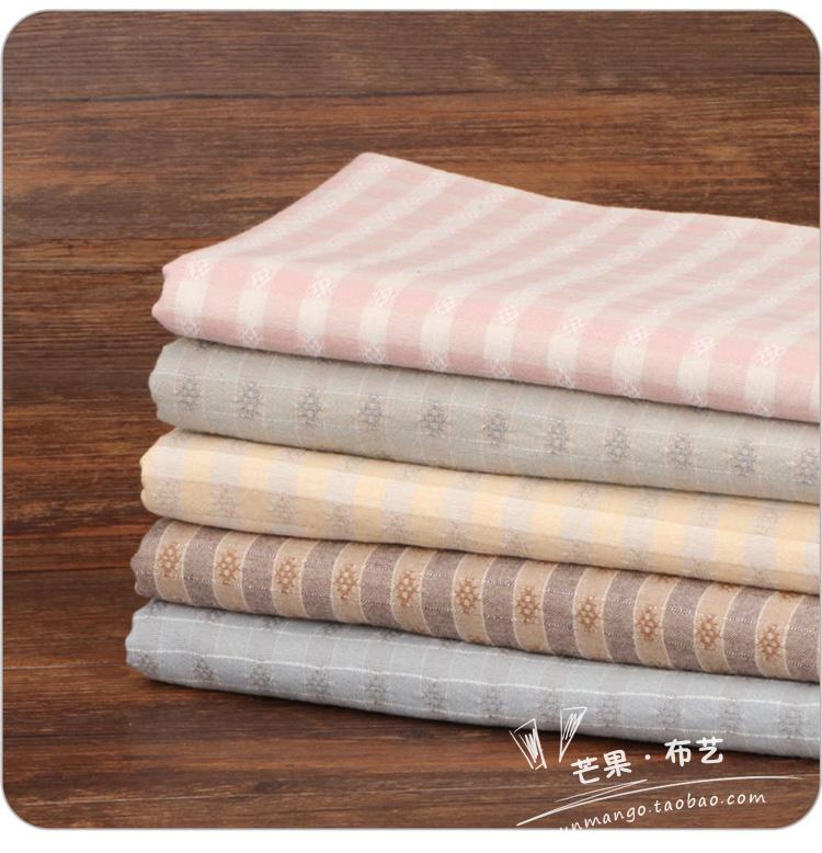 Chiều rộng 140cm 143 vải nhuộm đầu tiên Hướng dẫn sử dụng vải DIY 5 màu tùy chọn 1/4 m vải cotton thô