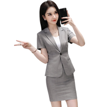 High-end professional suit for women summer thin short-sleeved suit skirt fashionable temperament work clothes business suit