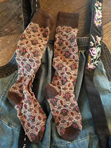 When a young child 88 - winter retro relief pattern coarse autumn and winter stockings