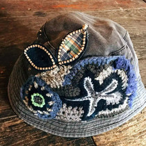 Starfishs Dream ~ Original Design Sense Retro Pure Handmade Old Embroidered Hat Sunshade