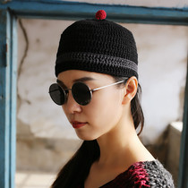 Heroes~Qianai Original Literature and Art Fan Retro Handmade Womens Hat Pure Cotton Personality Design Sense for Men and Women