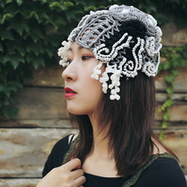 Flowing firefly ~ original literature and art fan retro pure handmade linen hook flower classical irregular womens hat spring and summer hollow