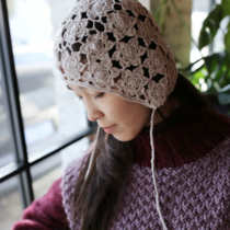 Dragonfly ~ Original design high-end linen line exception no Fengsen female handmade hollow hook flower art fan female hat