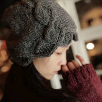 Deer ~ Qianai original design sense loose autumn and winter wool thread art fan handmade hat