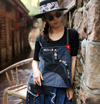 Worry-free valley~original design sense relaxed hand stitching old cloth embroidery hanging horse clip