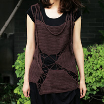 Those Years ~ Personality Dark Yamamoto Style Cotton Hollow Spring and Summer Irregular Design Vest Dress