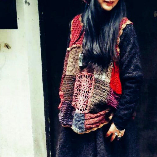 Dusty ~ original literary fan antique pure handmade loose beggar stray piece vest vest before and after two wearing