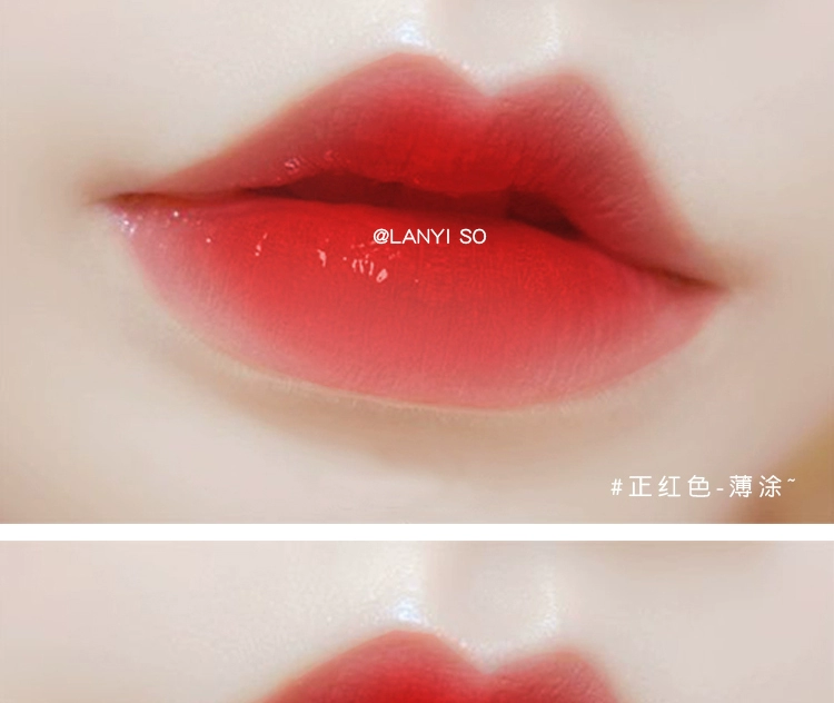 Lắc môi không khí lip glaze Hydrating Doodle Lip Rose Pumpkin Lip Gloss Super Fire Lipstick Sinh viên dễ thương - Son bóng / Liquid Rouge