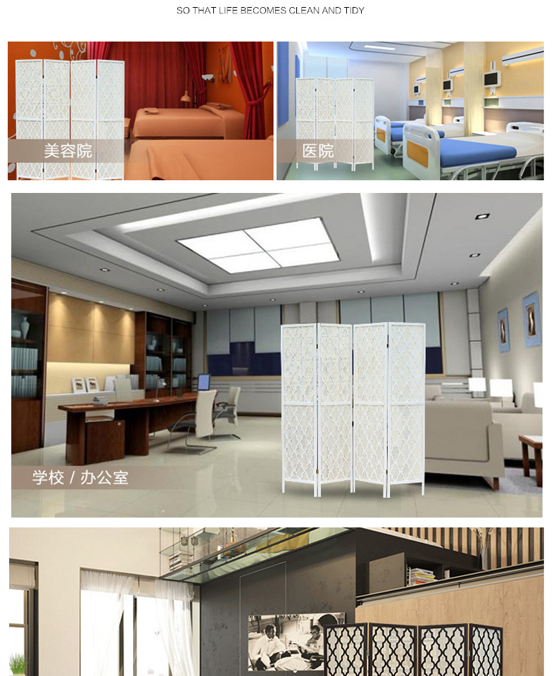 Vách ngăn gỗ chắc chắn phòng khách căn hộ nhỏ gấp văn phòng di động phòng ngủ hiên trang trí màn hình gấp đơn giản hiện đại - Màn hình / Cửa sổ bình phong vải