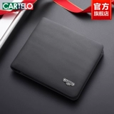 Короткий кожаный бумажник для друга, из натуральной кожи, воловья кожа, подарок на день рождения