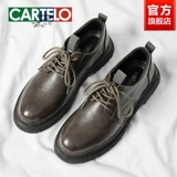 Martens, мужская летняя дышащая низкая обувь для кожаной обуви для отдыха в английском стиле, мягкая подошва, в британском стиле