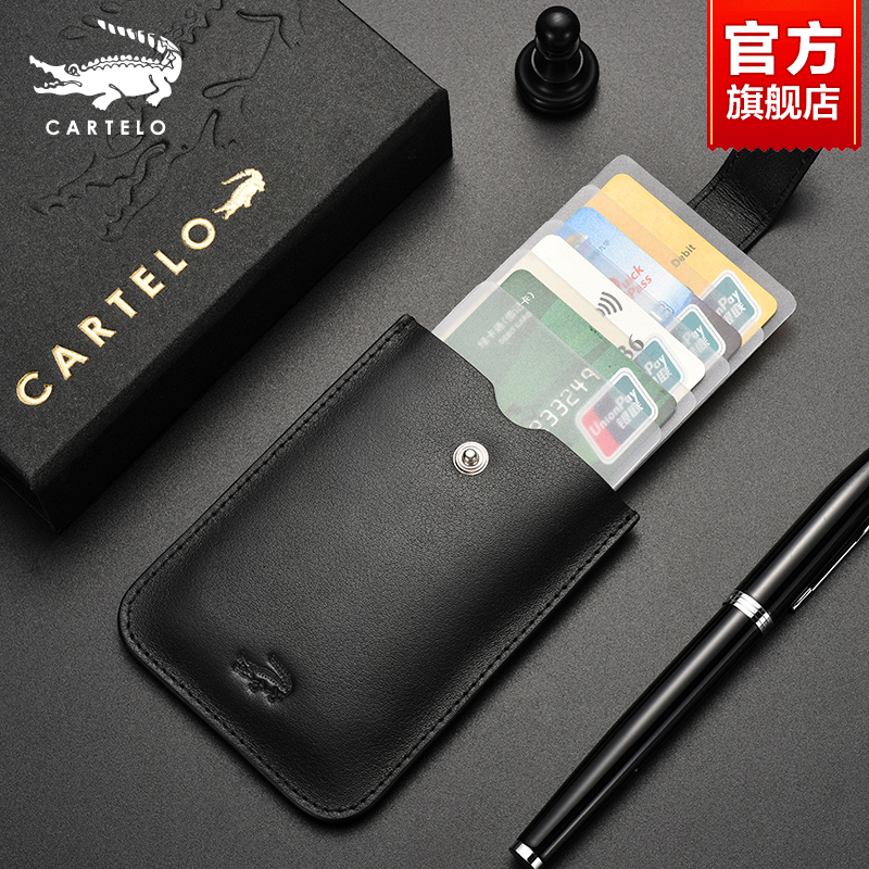 Crocodile Cardbag Men Genuine Leather Upscale New 2021 Exploits Large Capacity Multi-Position Papers Bag Ultra Slim Slim Sleeve