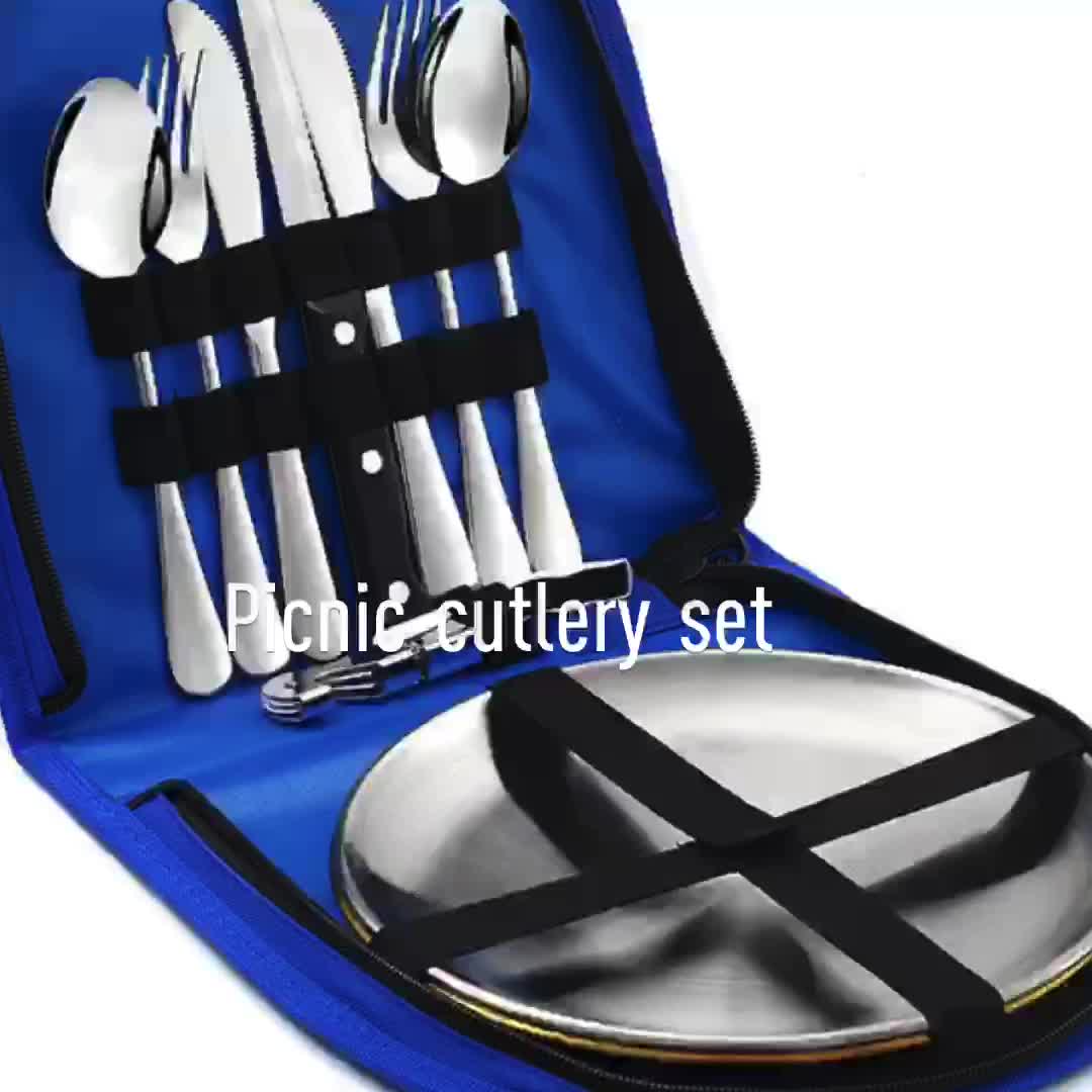 Silverware Portable Dinnerware Set Eating Utensils Spoon Butter Knife Picnic Camping Travel
