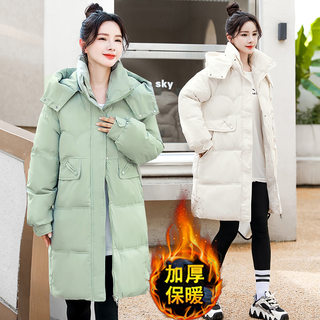 冬季中长款九江羽绒棉服2025新款高级感欧货女士加厚连帽棉衣外套