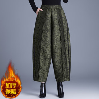 加厚保暖新中式国风棉裤女秋冬季2025新款外穿哈尔滨零下40度裤子
