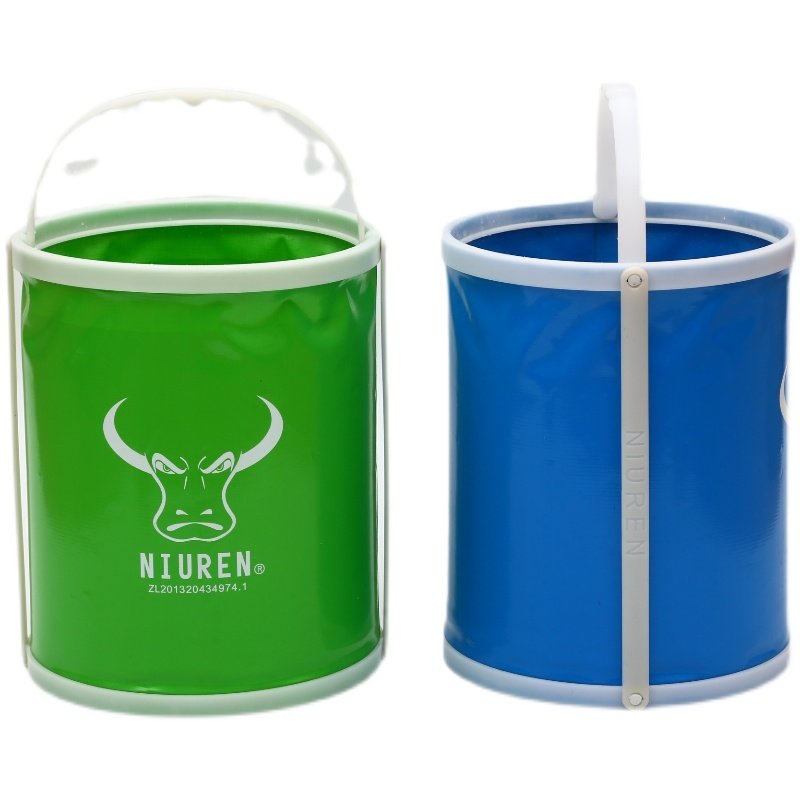 Niuren outdoor anti-dumping portable camping folding telescopic room bed car wash fishing bucket 13 liters storage